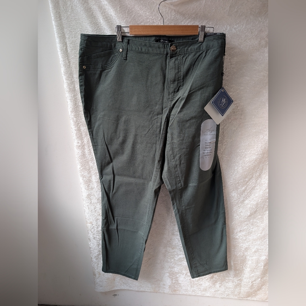 A3 Denim Green 24w Skinny Jeans